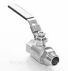 Кран нержавіючий кульовий Ду10 ( 3/8 ) внутрішня-зовнішня різьба AISI304 Ру63