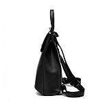 Рюкзак жіночий шкіряний з клапаном (бронзовий), фото 7