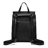 Рюкзак жіночий шкіряний з клапаном (бронзовий), фото 8