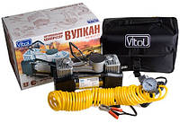 Компресор "Вулкан" КА-В12121 150psi/18Amp/60л/клемми/шланг 7,5м/2 циліндри