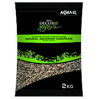 Aquael Aqua Decoris MULTICOLORED GRAVEL натуральный многоцветный гравий 1.4-2мм, 2кг