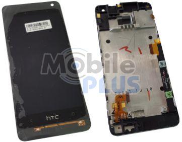 HTC One mini 601n Передня панель з сенсором і дисплеєм, Black, original, (PN:80H01596-01)