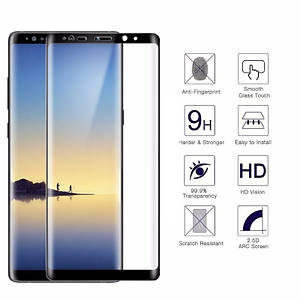 Захисне скло для Samsung Galaxy Note 8 чорне 