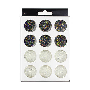 Імітація каменів "Сваровскі" білі + чорні 12 шт., фото 1