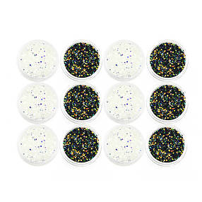 Імітація каменів "Сваровскі" білі + чорні 12 шт., фото 2