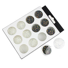 Імітація каменів "Сваровскі" білі + чорні 12 шт., фото 3