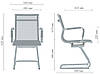 Крісло для конференцій Slim Net CF хром XH-633C сітка Чорна (AMF-ТМ), фото 4