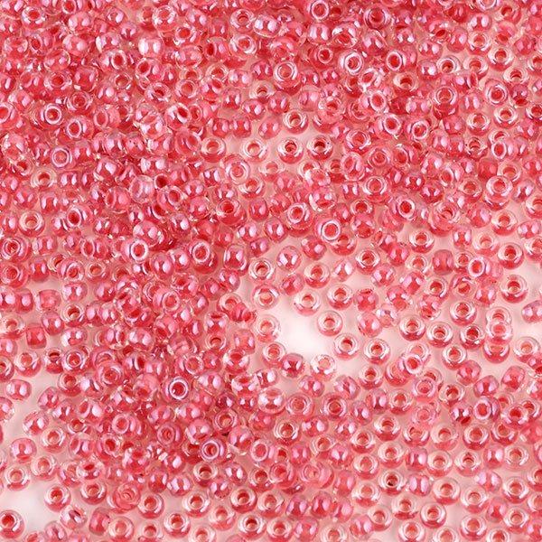 Бісер 38695 Чеський Preciosa 10/0, Прозорий Забарвлення з Середини CTC, Рожевий, Круглий, 50 г, фото 1