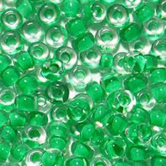 Бісер 38356 Чеський Preciosa 10/0, Прозорий Забарвлення з Середини CTC, Зелений, Круглий, 50 г, фото 1