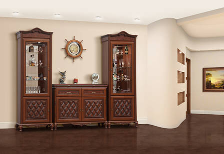 Меблі для вітальні  в класичному стилі Ліворно Світ меблів, колір темний прованс, фото 2