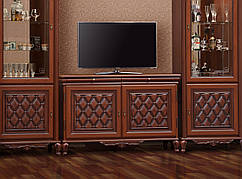 Комод ТВ для вітальні в класичному стилі 1.3 Ліворно Світ меблів, колір темний прованс