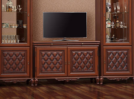 Комод ТВ для вітальні в класичному стилі  1.3 Ліворно Світ меблів, колір темний прованс, фото 2