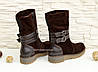 Замшеві черевики коричневі жіночі на товстій підошві, фото 3