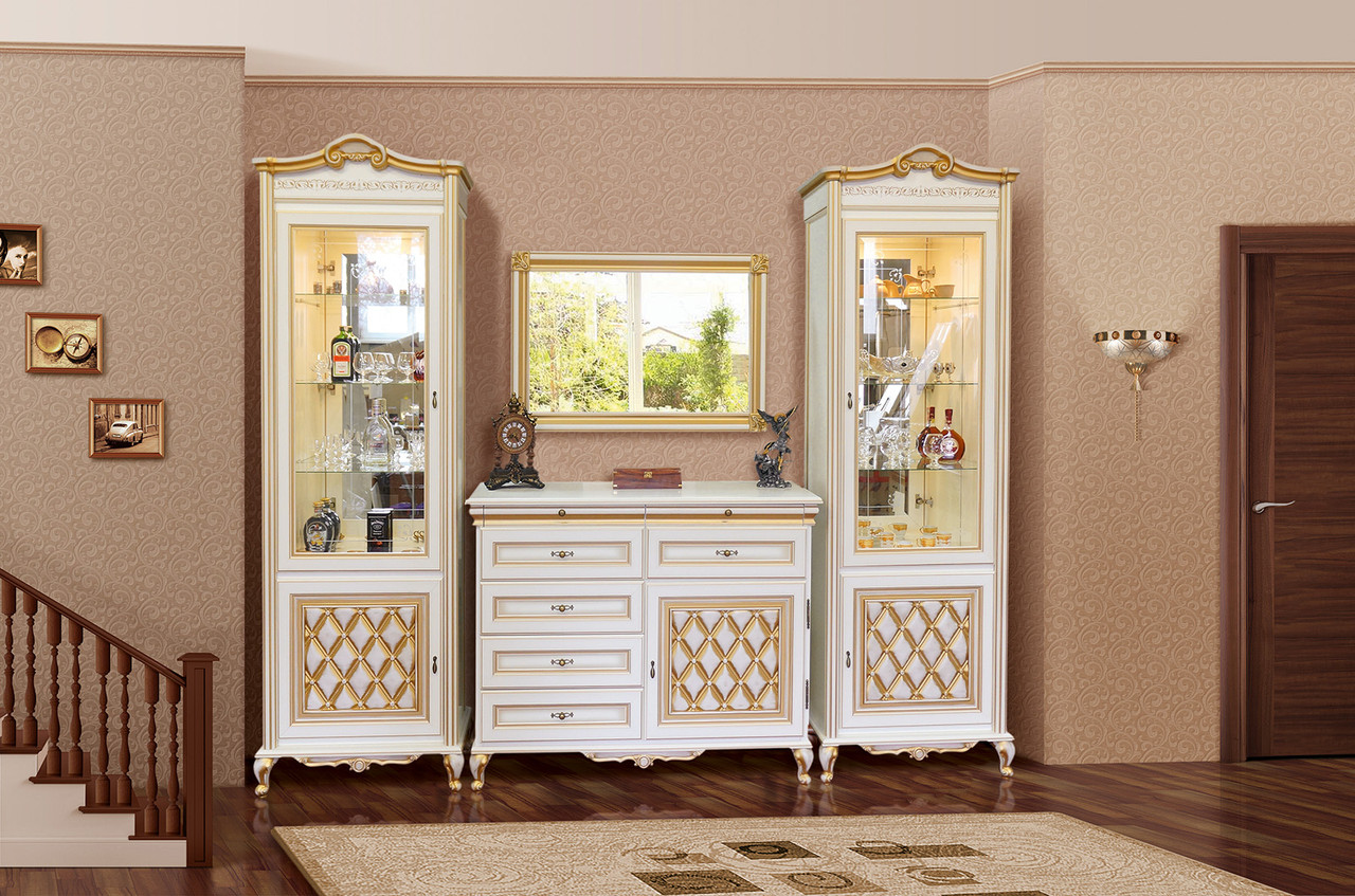 Меблі для вітальні  в класичному стилі Ліворно Світ меблів, колір світлий прованс