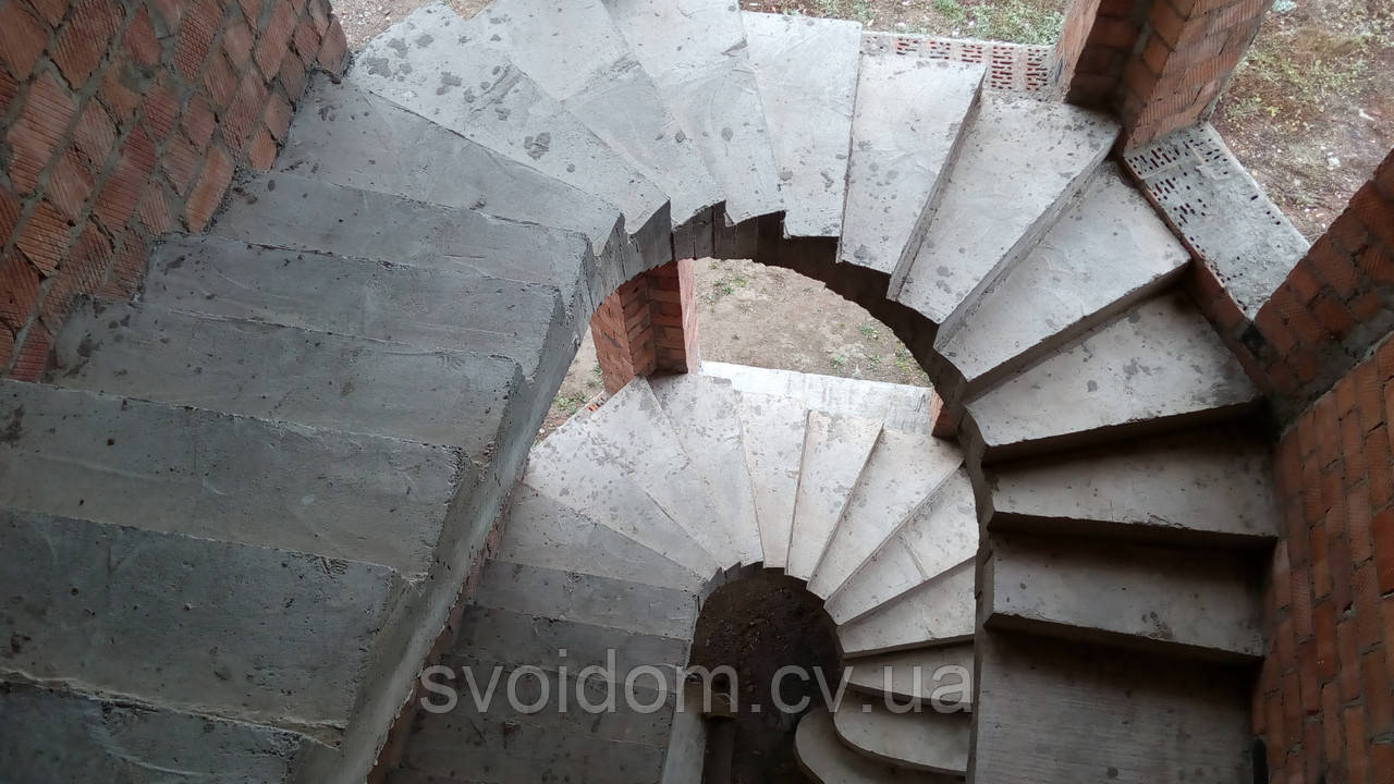 Драбини бетонні прямі та гвинтові, фото 1