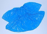 Бахіли поліетиленові, 8 г/м2, (4 гр штука) нестерильні, 16*40 см (до 45 розміру), фото 1