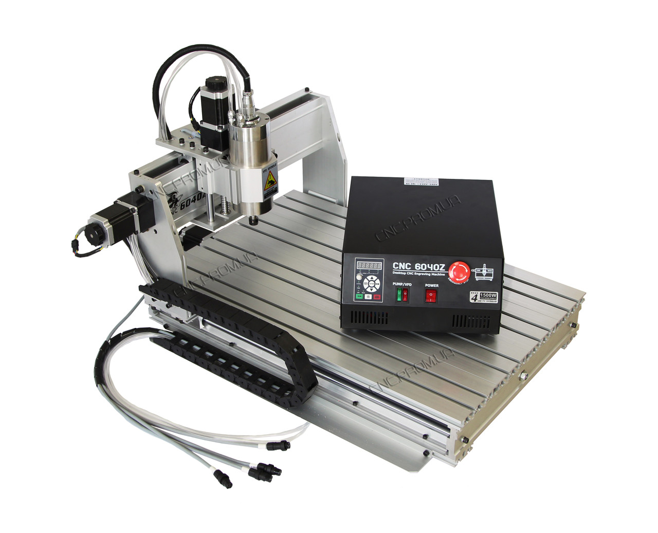 600х400, верстат із ЧПК, 1.5 кВт, на 4 осі, фрезерно-гравірувальний з водяним охолодженням, з LPT, КГП + VFD