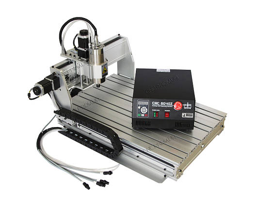 600х400, верстат із ЧПК, 1.5 кВт, на 4 осі, фрезерно-гравірувальний з водяним охолодженням, з LPT, КГП + VFD, фото 1