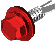 TEX-H Саморез по металу со сверлом 5,5х25 RAL3011 коричнево-красный