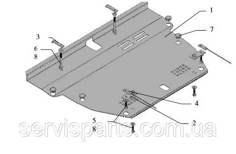 Защита двигателя Hyundai Grandeur 4 TG 2005-2011 (Хундай Грандер) - фото 2 - id-p531203948