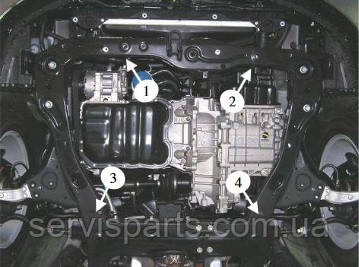 Защита двигателя Hyundai Grandeur 4 TG 2005-2011 (Хундай Грандер) - фото 3 - id-p531203948