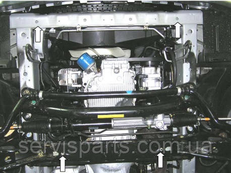 Защита двигателя Hyundai Н-1 1997-2008 (Хундай) - фото 7 - id-p531206308