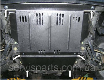 Защита двигателя Hyundai Н-1 1997-2008 (Хундай) - фото 1 - id-p531206308