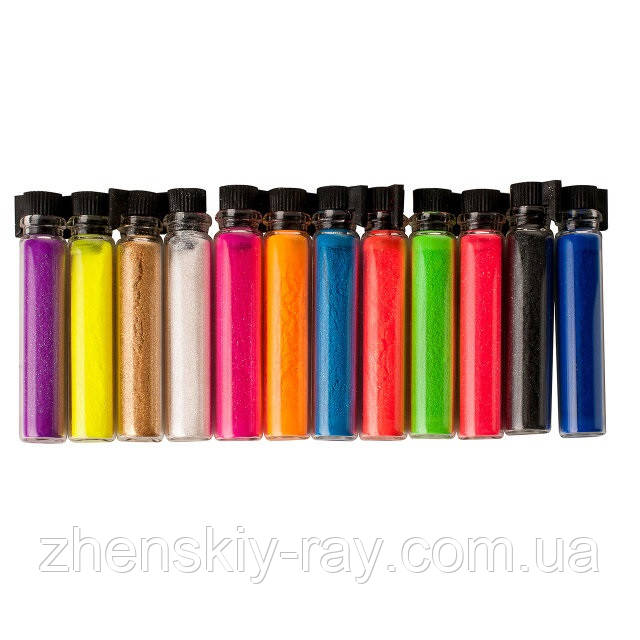 Набір мікропіска в колбах, 12 шт. кольорові