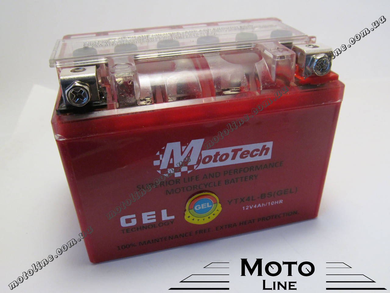 

Аккумулятор АКБ 4А YTX4L-BS(GEL) 12V4Ah/10HR Mototech