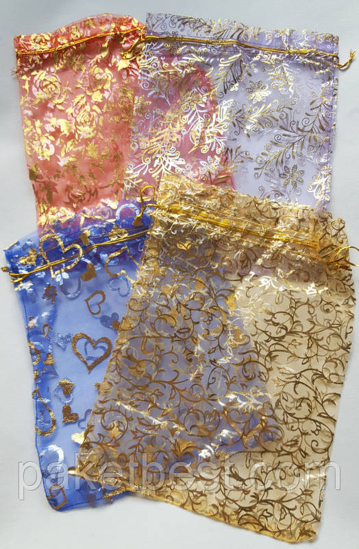 Подарунковий мішечок з органзи 10х14см