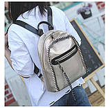 Рюкзак жіночий Стела з ланцюгами (золотий), фото 4