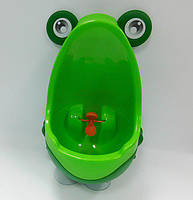 Детский тренировочный писсуар-горшок Leluno Potty Frog с мишенью зеленый ( горшок)