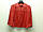 Куртка бомбер кожаная натуральная женская короткая красная рукав 3/4, фото 6