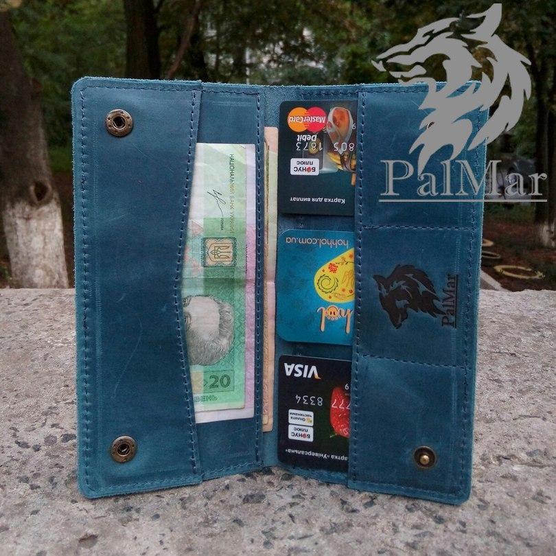 Портмоне гаманець клатч шкіряний "Сlassic2" ручної роботи, натуральна шкіра, на кнопці