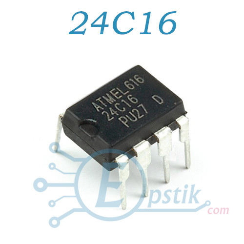24C16, пам'ять енергонезалежна, EEPROM, DIP-8