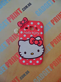 Об'ємний 3D силіконовий чохол для Samsung Galaxy J1 J100 Hello Kitty червона