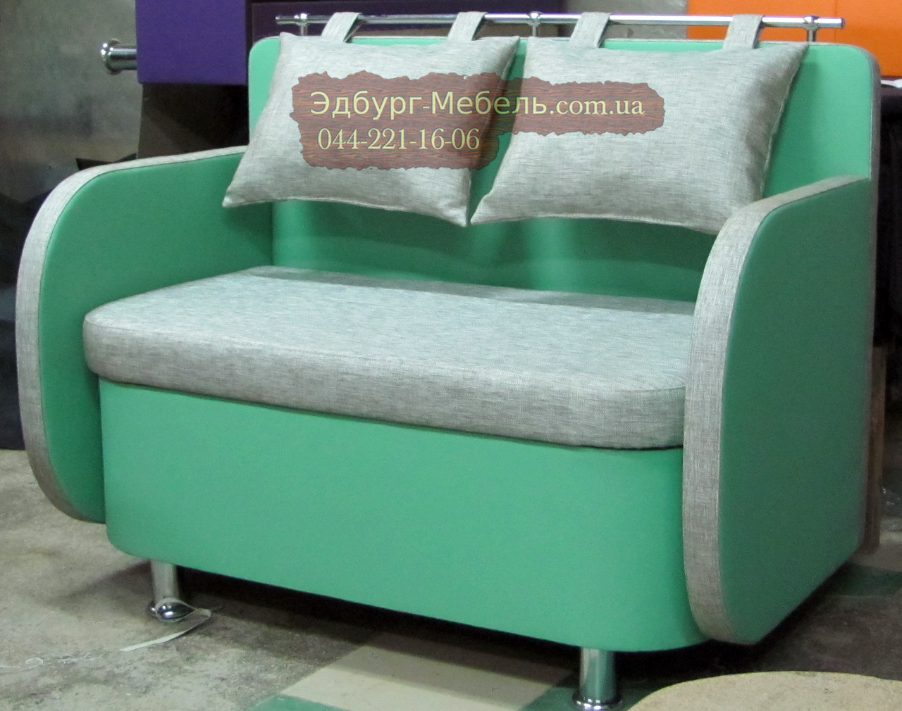 Диван для кухні з підлокітниками Комфорт 120х60 см., фото 1