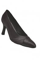 Туфли для танцев женские Стандарт сатин на 36р каблук 5 цвет черный.