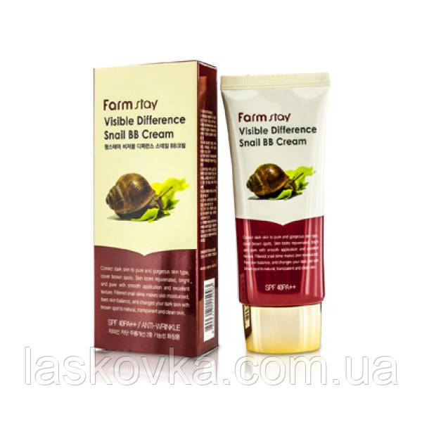 ВВ-крем з екстрактом равликового слизу FarmStay Visible Difference Snail