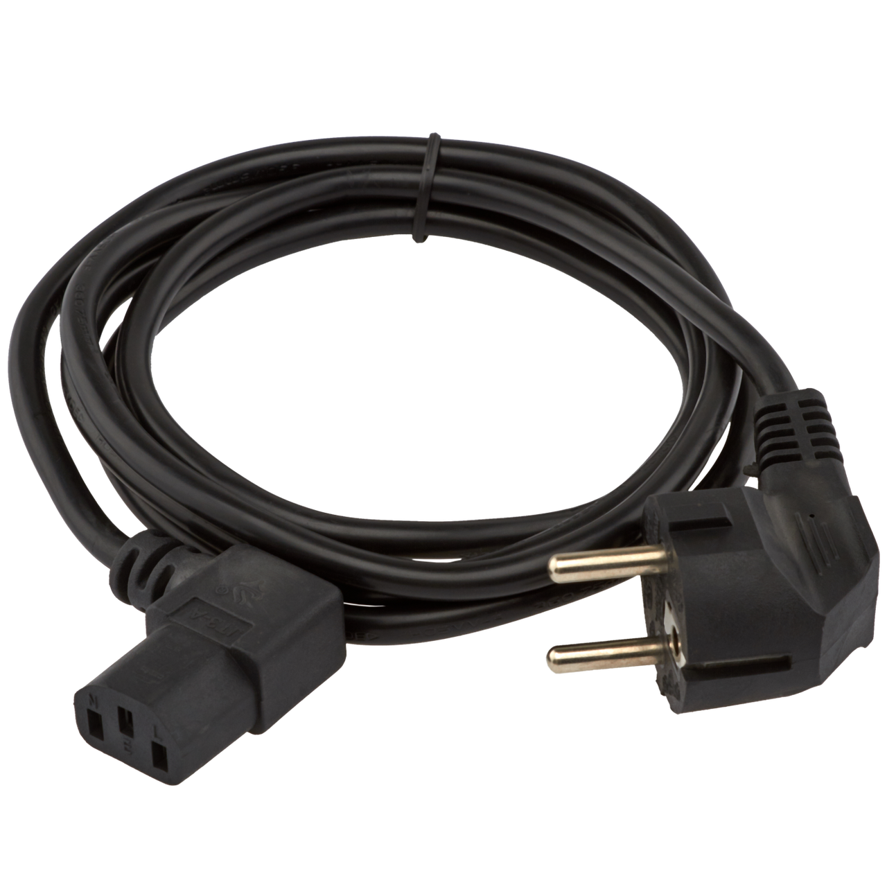Кабель живлення LP CEE 7/4 - C13_1.2m_3x0,5mm2, 220V (прямий кут)