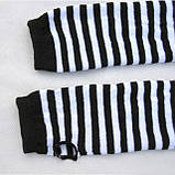 Довгі рукавиці жіночі рукавички без пальців в смужку, фото 5