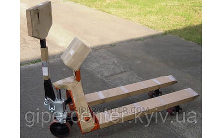 Гідравлічний візок із вагами до 2000 кг 4BDU2000P-В практична 520x1200 мм, фото 2