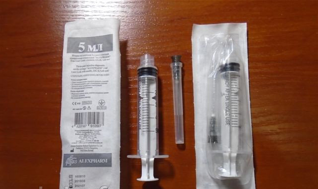 Шприц 5мл Луер Лок Alexpharm игла 22G 1шт (ID#573789712), цена: 2.60 ...