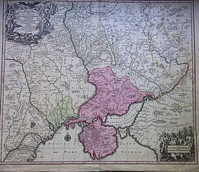 Карта України 1740-і роки Turcicarum et Tartaricum