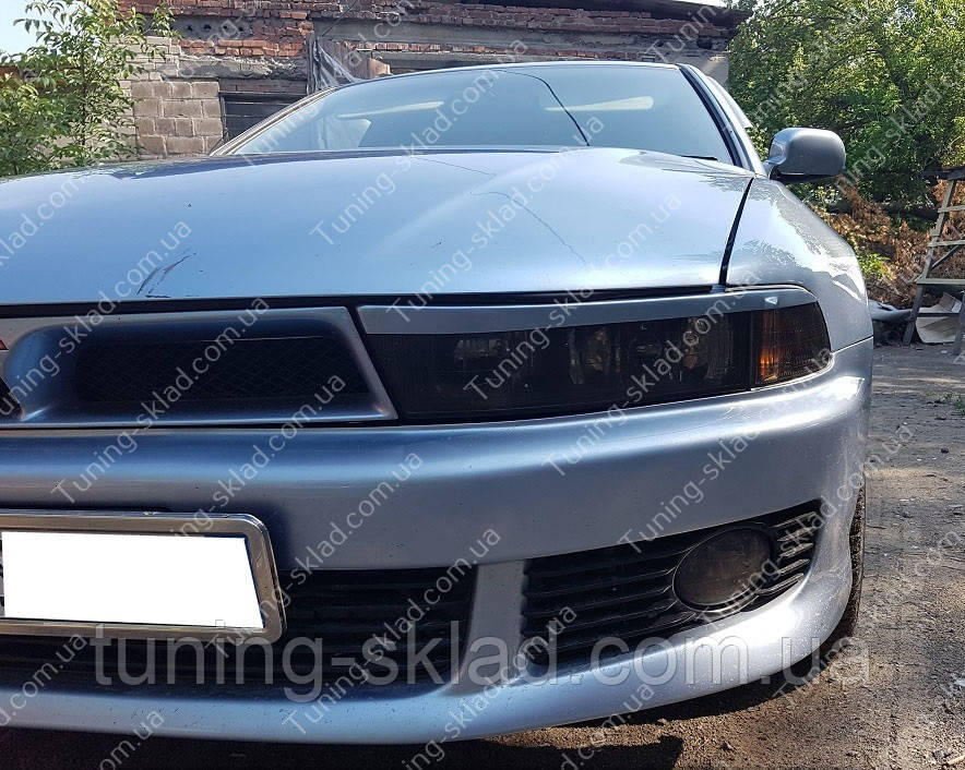 Вії на фари Mitsubishi Galant 8 (пластикові накладки на фари Мітсубісі Галант 8) - фото 2 - id-p573808739