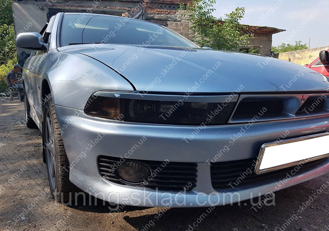 Вії на фари Mitsubishi Galant 8 (пластикові накладки на фари Мітсубісі Галант 8) - фото 3 - id-p573808739