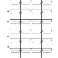 Аркуш для монет 200х250мм на 24 відділення (44х40 мм)