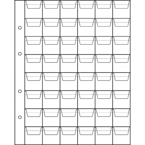 Аркуш для монет 200х250мм на 48 комірок (28х30мм)