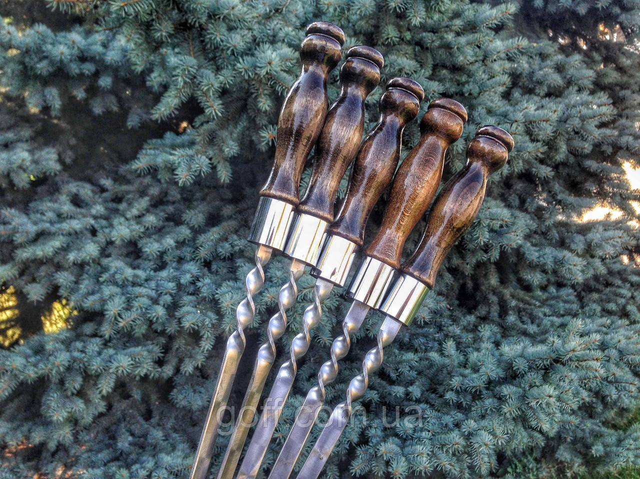 Шампура з дубовою ручкою й кільцем, фото 1