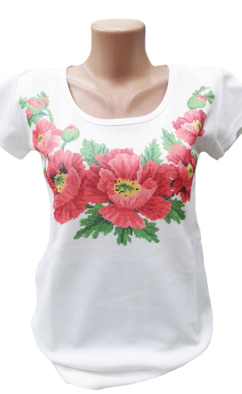 Футболка жіноча для вишивання бісером або нитками FZ3, фото 1